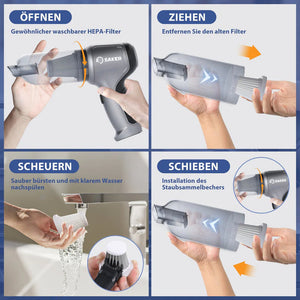 Verbesserter 3-in-1 Kabelloser Mini-Handstaubsauger