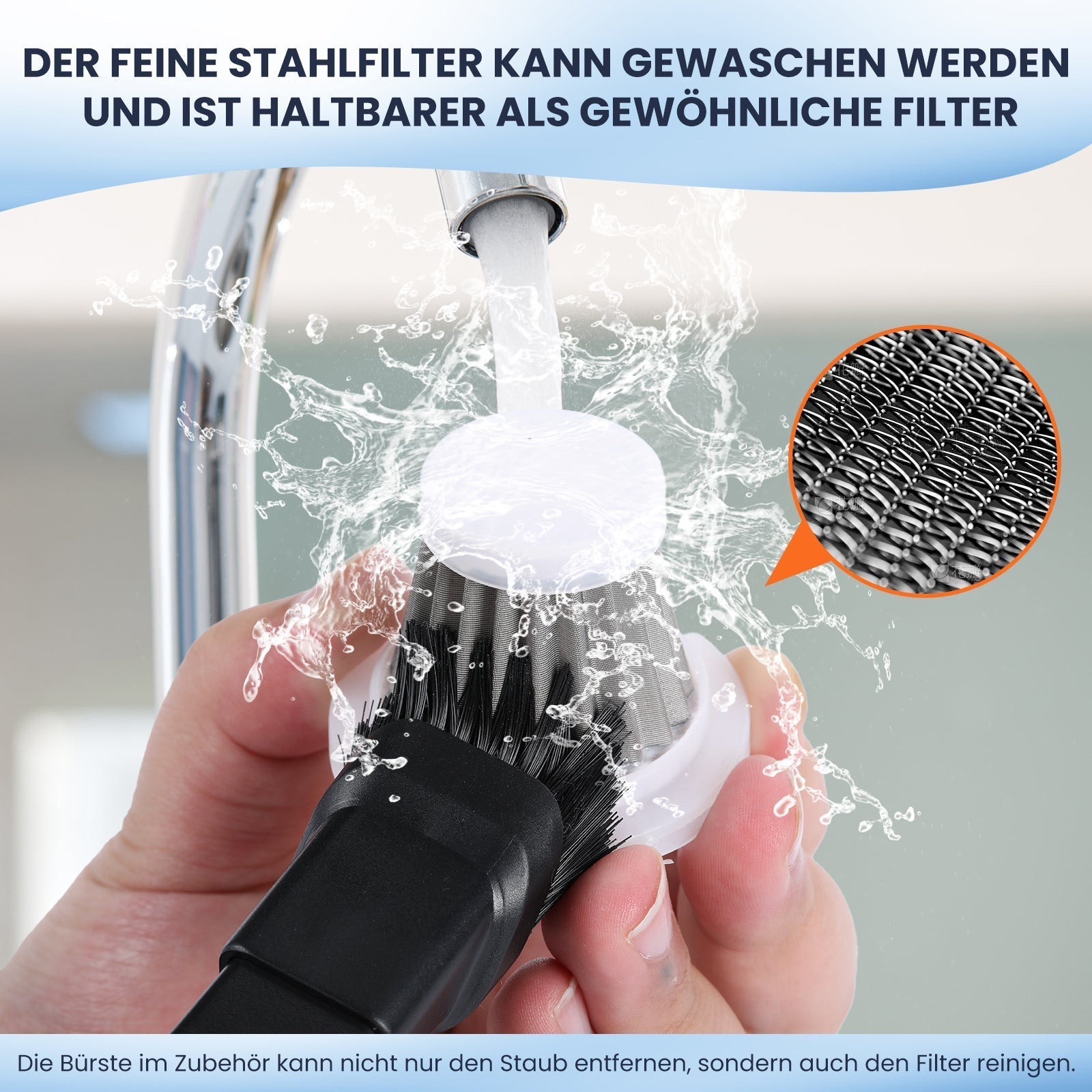 Verbesserter 3-in-1 Kabelloser Mini-Handstaubsauger