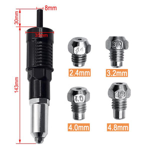 Professionelles Nietpistolen-Adapter-Kit 🛠Mit 4 Stk. Verschiedene Düsenschrauben